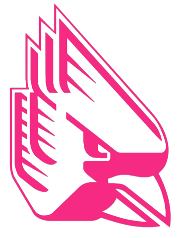 Ball State Cardinals HOT PINK Team Logo Premium DieCut Vinyl Decal PICK SIZE