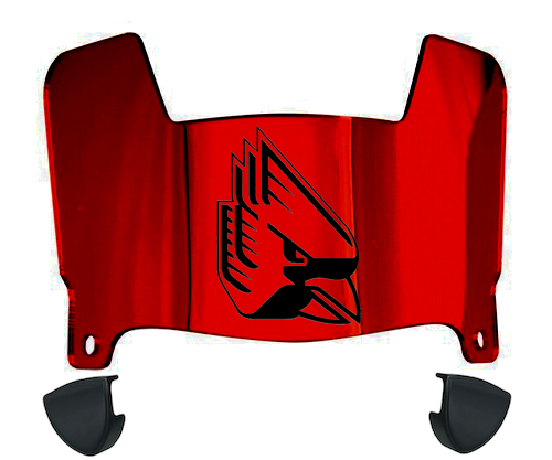 Ball State Cardinals Mini Football Helmet Visor Shield w/ Clips - PICK VISOR & LOGO COLOR