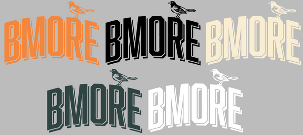 Baltimore Orioles City Connect 2.0 BMORE Logo Premium DieCut Vinyl Decal PICK COLOR & SIZE