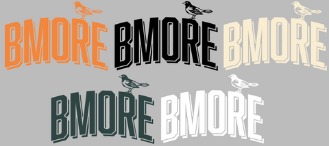 Baltimore Orioles City Connect 2.0 BMORE Logo Premium DieCut Vinyl Decal PICK COLOR & SIZE