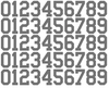 Baltimore Orioles Baseball Helmet Jersey Style Vinyl Number Decal Sheet Set of 50 #0-9 - Pick Color & Size