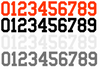 Baltimore Orioles Baseball Helmet Jersey Style Vinyl Number Decal Sheet Set of 50 #0-9 - Pick Color & Size