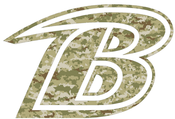 Baltimore Ravens B Logo Salute to Service Camouflage Camo Vinyl Decal PICK SIZE