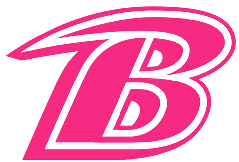 Baltimore Ravens HOT PINK B Logo Premium DieCut Vinyl Decal PICK SIZE