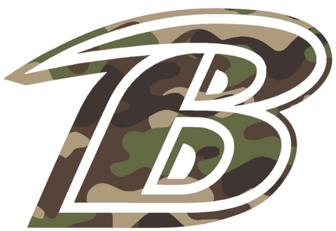 Baltimore Ravens Woodland Camo Camouflage B Logo Premium DieCut Vinyl Decal PICK SIZE