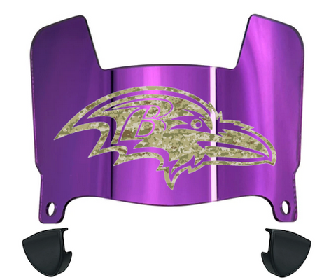 Baltimore Ravens Limited Edition Mini Football Helmet Visor Shield w/ Clips - PICK VISOR & LOGO COLOR