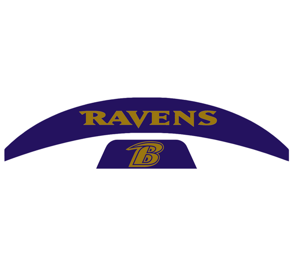 Baltimore Ravens MIDI Mid Size SpeedFlex Football Helmet Front & Back Bumper Decal Set - Pick Color
