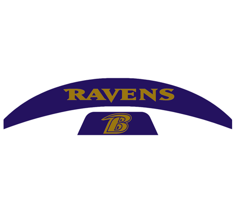 Baltimore Ravens MIDI Mid Size SpeedFlex Football Helmet Front & Back Bumper Decal Set - Pick Color
