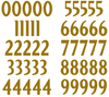 Baltimore Ravens Jersey Style Vinyl Number Decal Sheet Set of 50 #0-9 - Pick Color & Size