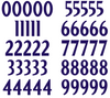 Baltimore Ravens Jersey Style Vinyl Number Decal Sheet Set of 50 #0-9 - Pick Color & Size