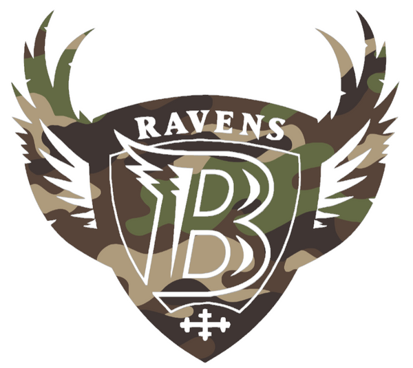 Baltimore Ravens Woodland Camo Camouflage Retro Throwback Logo Premium DieCut Vinyl Decal PICK SIZE