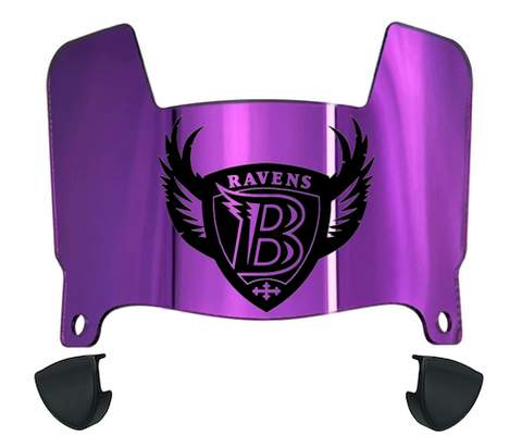 Baltimore Ravens Retro Throwback Mini Football Helmet Visor Shield w/ Clips - PICK VISOR & LOGO COLOR