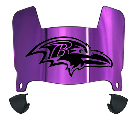 Baltimore Ravens Mini Football Helmet Visor Shield w/ Clips - PICK VISOR & LOGO COLOR
