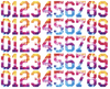 Baltimore Orioles Baseball Helmet Jersey Style Vinyl Number Decal Sheet Set of 50 #0-9 - Pick Color & Size