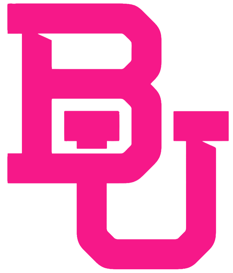Baylor Bears Hot Pink Team Logo Premium DieCut Vinyl Decal PICK SIZE
