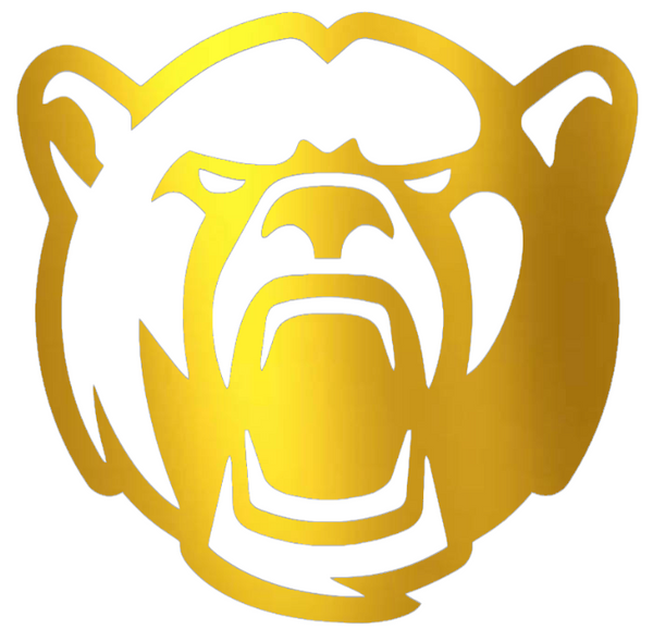 Baylor Bears GOLD CHROME MIRROR Mascot Logo Premium DieCut Vinyl Decal PICK SIZE