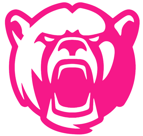 Baylor Bears Hot Pink Mascot Logo Premium DieCut Vinyl Decal PICK SIZE