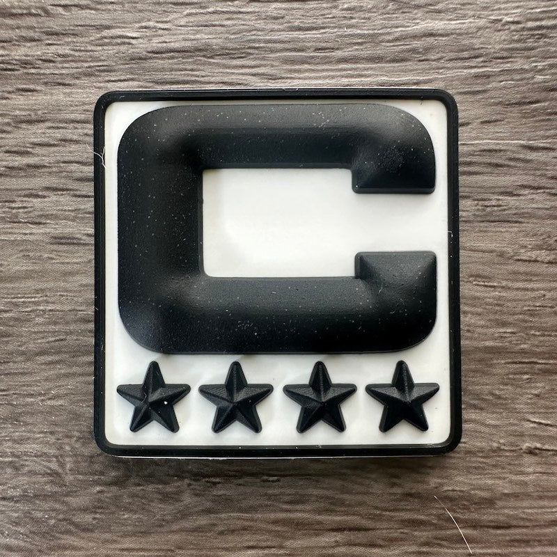 Black 3D Football Helmet Bumper Captain Patch Jersey C Style - Perfect for Adult & Youth Full Size Football Helmets