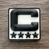 Black 3D Football Helmet Bumper Captain Patch Jersey C Style - Perfect for Adult & Youth Full Size Football Helmets