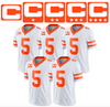 Orange Captain C w/ Stars Thermal Iron On - Football Jersey Patch Style Premium DTF Iron On