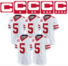 Red Captain C w/ Stars Thermal Iron On - Football Jersey Patch Style Premium DTF Iron On