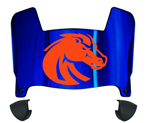 Boise State Broncos Mini Football Helmet Visor Shield w/ Clips - PICK VISOR & LOGO COLOR