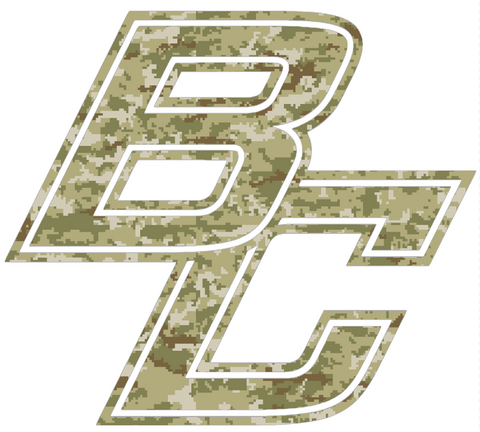 Boston College Eagles BC Logo Salute to Service Camouflage Camo Vinyl Decal PICK SIZE