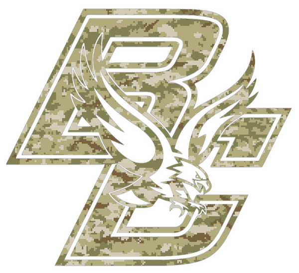 Boston College Eagles Team Logo Salute to Service Camouflage Camo Vinyl Decal PICK SIZE