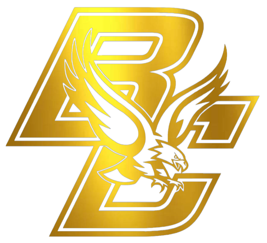 Boston College Eagles GOLD CHOME MIRROR Team Logo Premium DieCut Vinyl Decal PICK SIZE