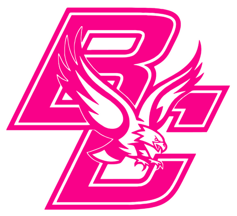 Boston College Eagles Hot Pink Team Logo Premium DieCut Vinyl Decal PICK SIZE