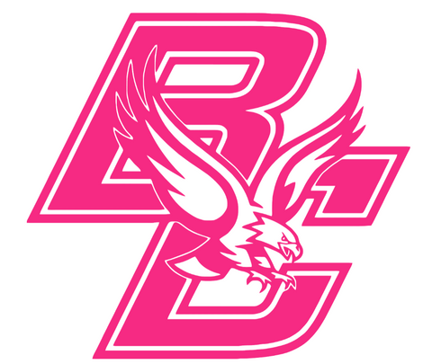Boston College Eagles HOT PINK Team Logo Premium DieCut Vinyl Decal PICK SIZE