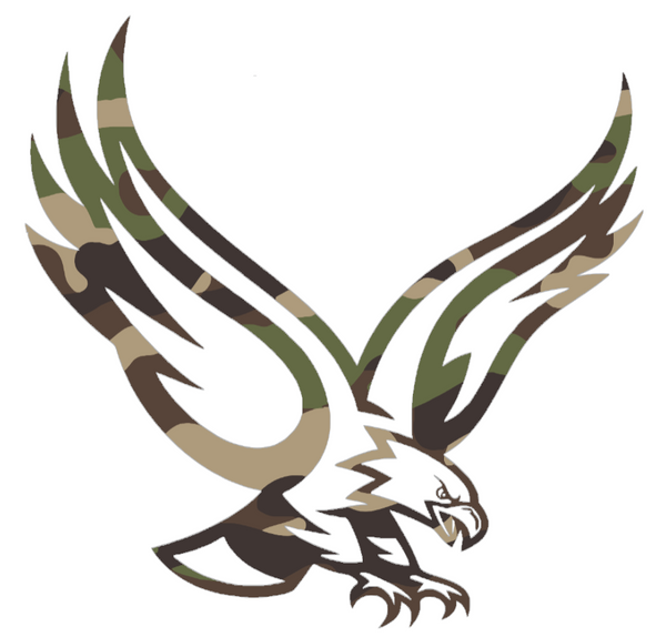 Boston College Eagles Woodland Camo Camouflage Mascot Logo Premium DieCut Vinyl Decal PICK SIZE