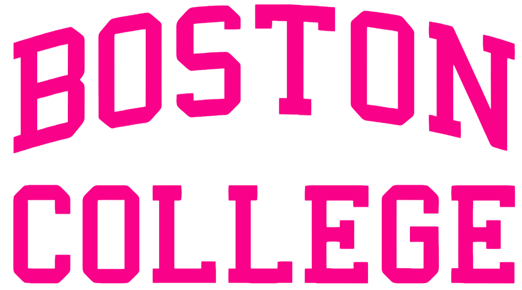 Boston College Eagles Hot Pink Team Name Logo Premium DieCut Vinyl Decal PICK SIZE