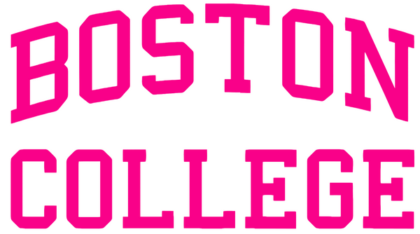 Boston College Eagles Hot Pink Team Name Logo Premium DieCut Vinyl Decal PICK SIZE