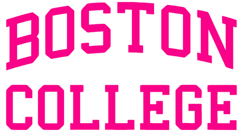 Boston College Eagles Hot Pink Team Name Logo Premium DieCut Vinyl Decal PICK SIZE