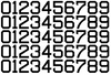 Boston Red Sox Baseball Helmet Jersey Style Vinyl Number Decal Sheet Set of 50 #0-9 - Pick Color & Size