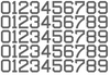 Boston Red Sox Baseball Helmet Jersey Style Vinyl Number Decal Sheet Set of 50 #0-9 - Pick Color & Size