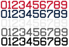 Boston Red Sox Baseball Helmet Jersey Style Vinyl Number Decal Sheet Set of 50 #0-9 - Pick Color & Size