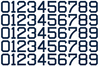 Boston Red Sox Baseball Helmet Jersey Style Vinyl Number Decal Sheet Set of 50 #0-9 - Pick Color & Size