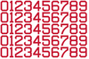 Boston Red Sox Baseball Helmet Jersey Style Vinyl Number Decal Sheet Set of 50 #0-9 - Pick Color & Size