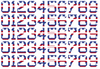 Boston Red Sox Baseball Helmet Jersey Style Vinyl Number Decal Sheet Set of 50 #0-9 - Pick Color & Size