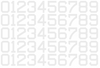 Boston Red Sox Baseball Helmet Jersey Style Vinyl Number Decal Sheet Set of 50 #0-9 - Pick Color & Size