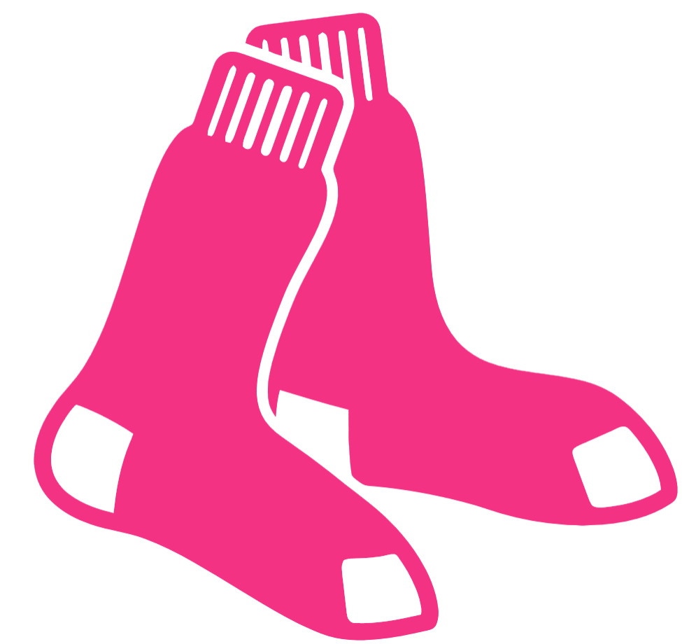 Boston Red Sox Hot Pink Team Logo Premium DieCut Vinyl Decal PICK SIZE