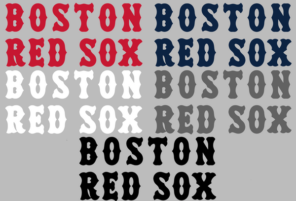 Boston Red Sox Team Name Logo Logo Premium DieCut Vinyl Decal PICK COLOR & SIZE