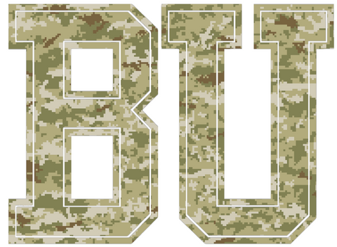 Boston University Terriers Team Logo Salute to Service Camouflage Camo Vinyl Decal PICK SIZE