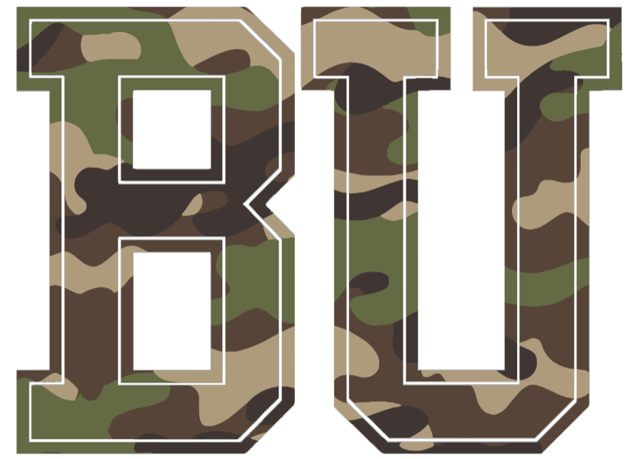 Boston University Terriers Woodland Camo Camouflage Team Logo Premium DieCut Vinyl Decal PICK SIZE