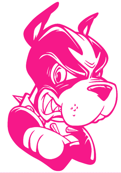 Boston University Terriers Hot Pink Mascot Logo Premium DieCut Vinyl Decal PICK SIZE