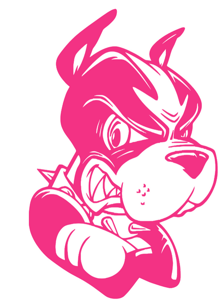 Boston University Terriers HOT PINK Mascot Logo Premium DieCut Vinyl Decal PICK SIZE