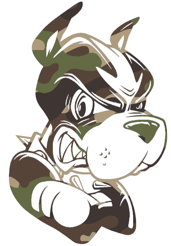 Boston University Terriers Woodland Camo Camouflage Mascot Logo Premium DieCut Vinyl Decal PICK SIZE