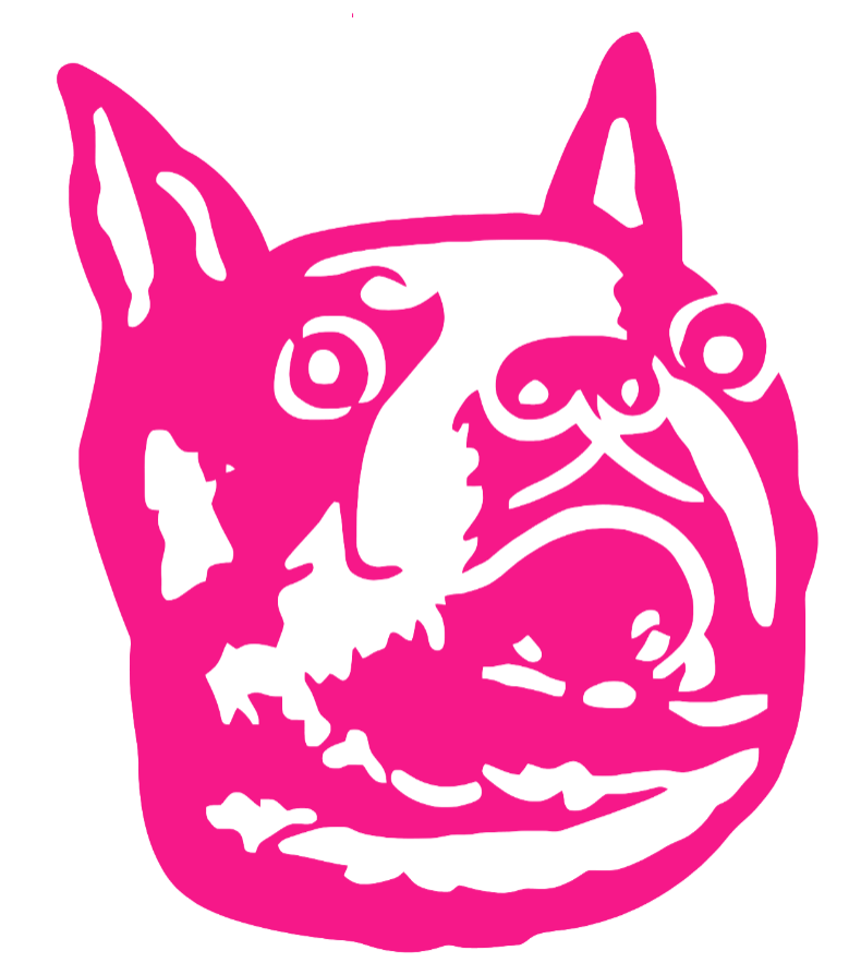 Boston University Terriers Hot Pink Retro Throwback Logo Premium DieCut Vinyl Decal PICK SIZE